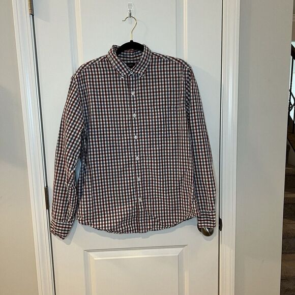 J. Crew Men’s Gingham Shirt Large Button Down - Picture 1 of 5